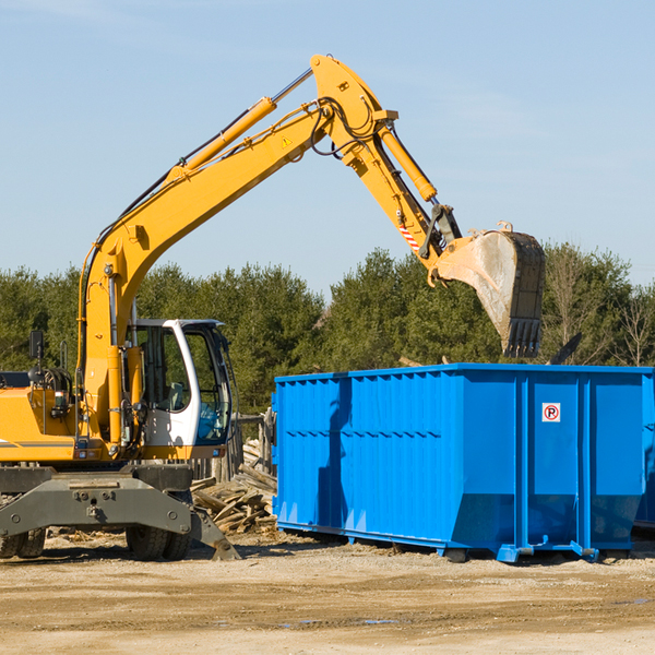 are there any restrictions on where a residential dumpster can be placed in Ali Molina AZ